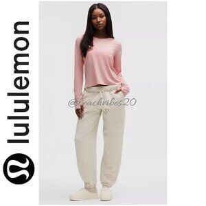 LULULEMON ATHLETICA Modal Relaxed-Fit Lounge Long-Sleeve Shirt Pink Haze 8 NWT